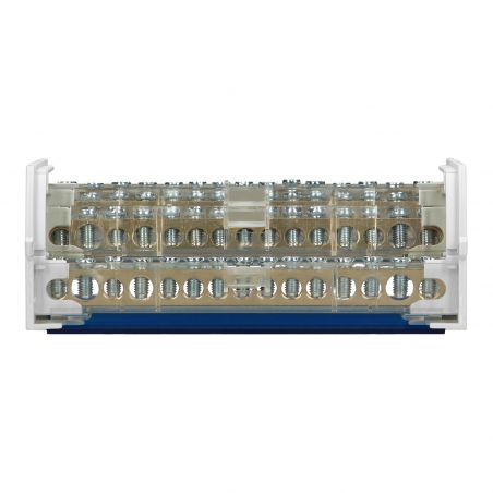Répartiteur modulaire tétrapolaire 125A 15 départs : 11x 1,5 à 6mm² + 2x 10 à 25mm² + 2x 35mm²