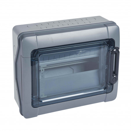 601961 Legrand Coffret Plexo3 étanche IP65 - 1 rangée 12 modules - Embouts à perforation directe non montés