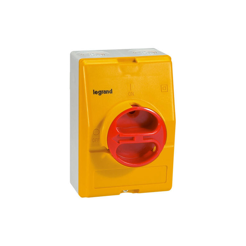 022173 - Interrupteur de proximité Legrand 3P 25A - Boitier jaune étanche IP65