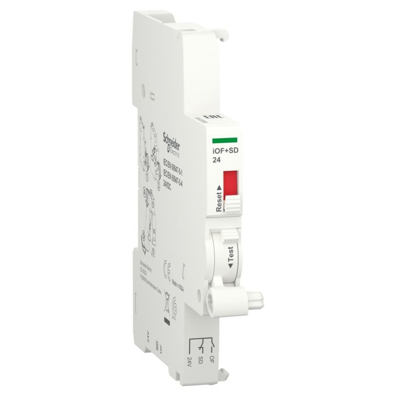 A9A26898 Schneider - Contact auxiliaire iOF+SD 24Vcc - Compatible Smartlink ou automate - Ti24 en bas
