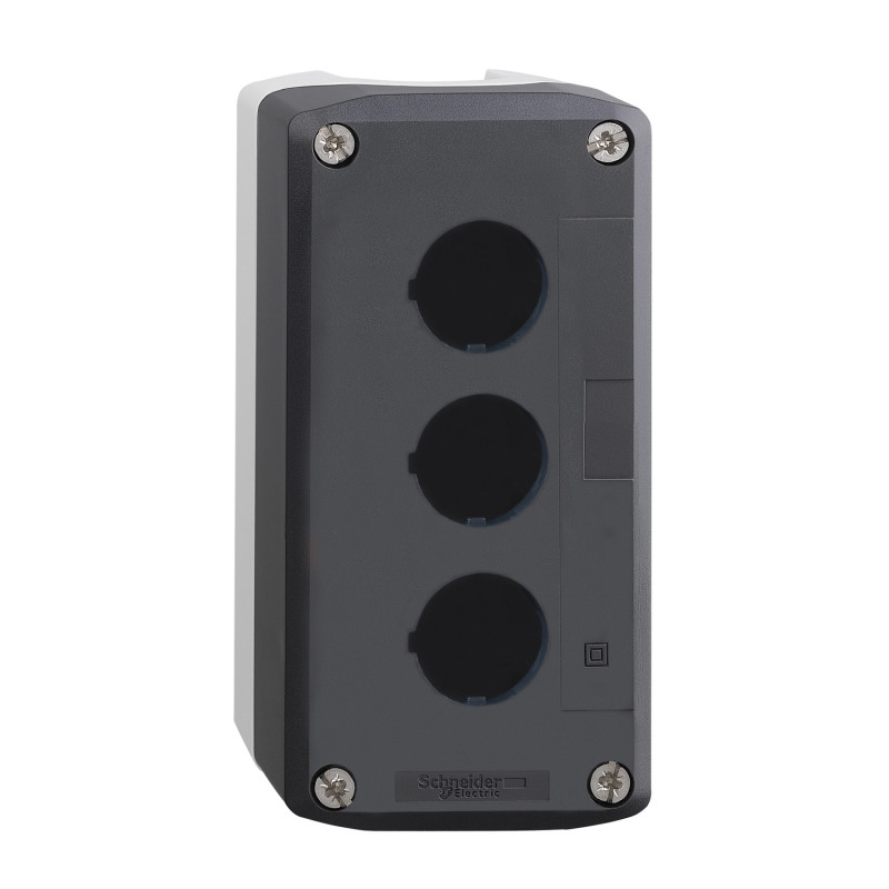 XALD03 Schneider - Boitier pour bouton Ø22mm - 3 trous - étanche IP67 - polycarbonate - Harmony XALD