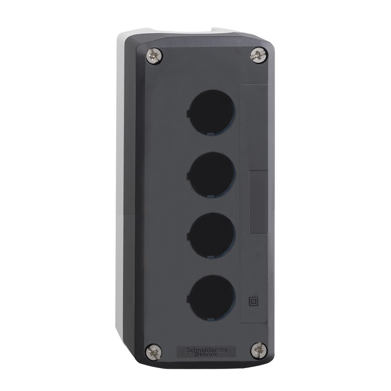 XALD04 Schneider - Boitier pour bouton Ø22mm - 4 trous - étanche IP67 - polycarbonate - Harmony XALD