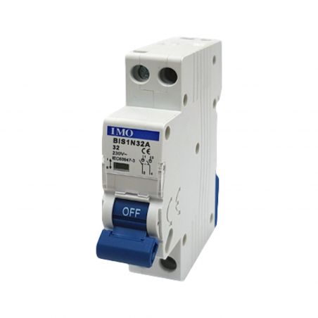 BIS1N32A IMO - Bouton poussoir modulaire ON/OFF - 2P - 32A - 230Vca - 1 module