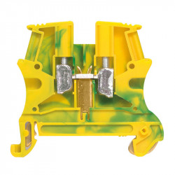037171 Legrand  Borne de jonction vert jaune à vis Viking 4mm² - pas 6mm  - 1 jonction: 1 entrée 1 sortie