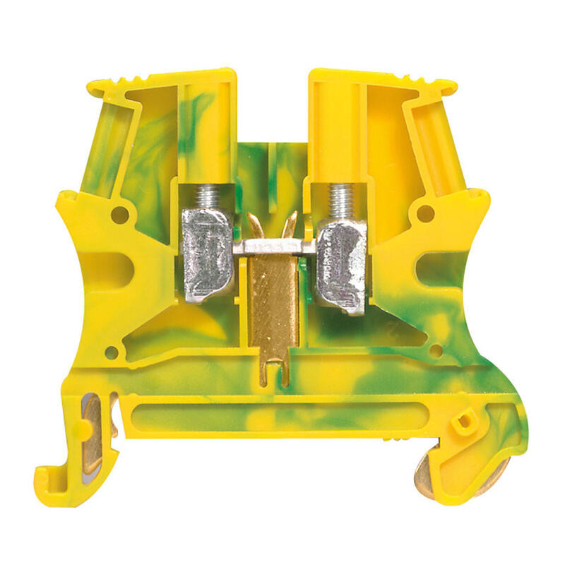 037172 Legrand  Borne de jonction vert jaune à vis Viking 6mm² - pas 8mm  - 1 jonction: 1 entrée 1 sortie