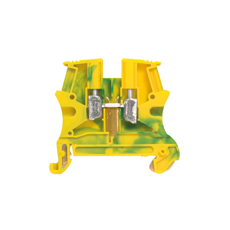 037173 Legrand  Borne de jonction vert jaune à vis Viking 10mm² - pas 10mm  - 1 jonction: 1 entrée 1 sortie