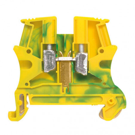 037173 Legrand  Borne de jonction vert jaune à vis Viking 10mm² - pas 10mm  - 1 jonction: 1 entrée 1 sortie