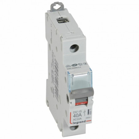406411 Interrupteur modulaire unipolaire 1P 250V - 40A - 1 module - Bornes à vis Legrand DX³-IS