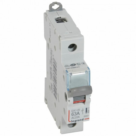 406412 Interrupteur modulaire unipolaire 1P 250V - 63A - 1 module - Bornes à vis Legrand DX³-IS