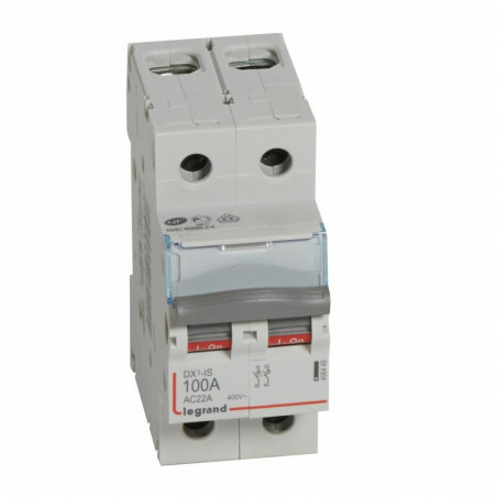 406449 Interrupteur sectionneur bipolaire 2P 400V - 100A - 2 modules - Bornes à vis Legrand DX³-IS