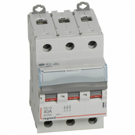 406460 Interrupteur sectionneur triphasé 3P 400V - 40A - 3 modules - Bornes à vis Legrand DX³-IS