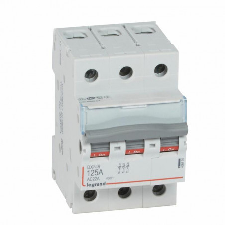 406470 Interrupteur sectionneur triphasé 3P 400V - 125A - 3 modules - Bornes à vis Legrand DX³-IS