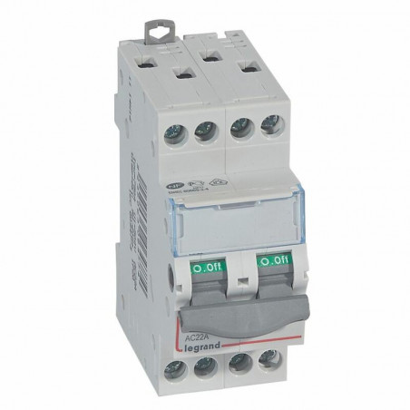 406477 Interrupteur sectionneur tétrapolaire 4P 400V - 20A - 2 modules - Bornes à vis Legrand DX³-IS
