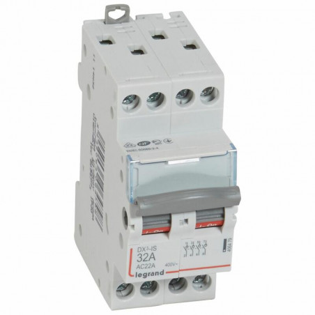 406479 Interrupteur sectionneur tétrapolaire 4P 400V - 32A - 2 modules - Bornes à vis Legrand DX³-IS
