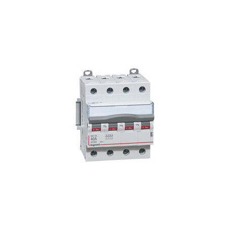 406480 Interrupteur sectionneur tétrapolaire 4P 400V - 40A - 4 modules - Bornes à vis Legrand DX³-IS