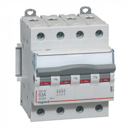 406481 Interrupteur sectionneur tétrapolaire 4P 400V - 63A - 4 modules - Bornes à vis Legrand DX³-IS
