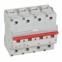 406547 Interrupteur sectionneur tétrapolaire 2P - 125A - 6 modules - Auxiliarisable - Legrand DX³-IS