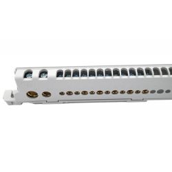 22002 IDE Barrette de terre pour coffret 12 modules 2x(12+2 connexions) IP65 - ECOLOGY - STAR
