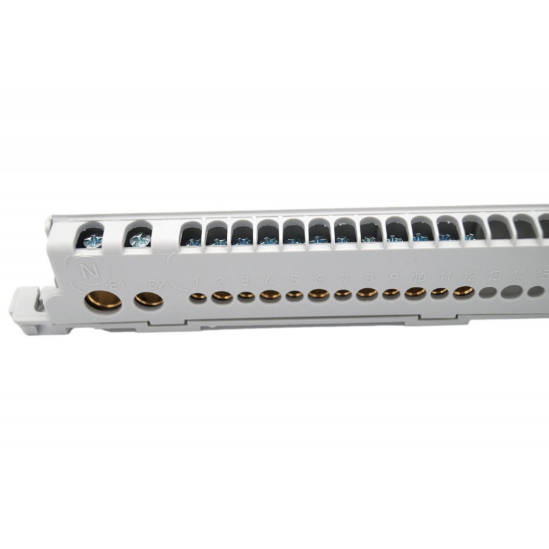22002 IDE Barrette de terre pour coffret 12 modules 2x(12+2 connexions) IP65 - ECOLOGY - STAR