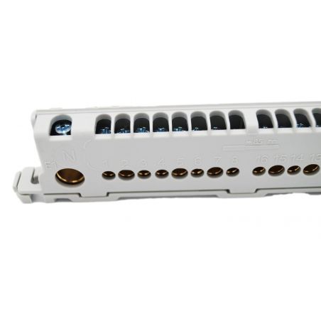 22001 IDE Barrette de terre pour coffret 8 modules 2x(8+1 connexions) IP65 - ECOLOGY - STAR
