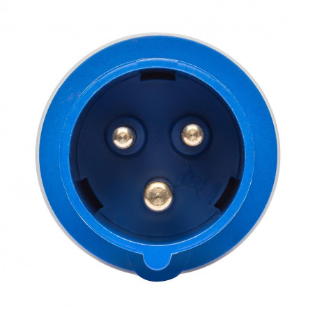 Prise CEE male 2P+T 16A - 220V - Étanche IP44 - IDE