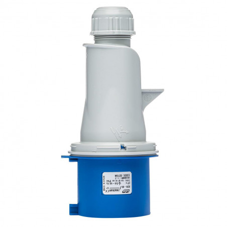 Prise P17 32A 2P+T 220V - Étanche IP44 - IDE