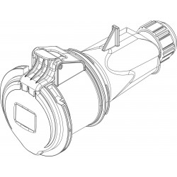 Fiche femelle P17 32A 2P+T 220V - Étanche IP44 - IDE
