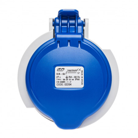 Fiche femelle P17 32A 2P+T 220V - Étanche IP44 - IDE