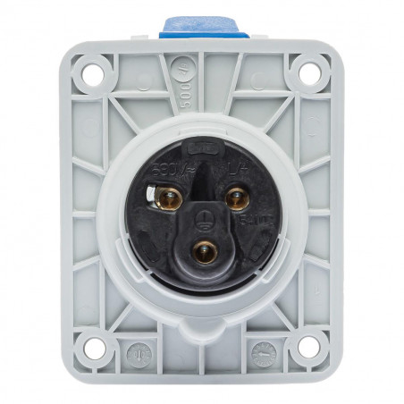 Prise P17 CEE 16A 2P+T - Encastrable sur coffret - Étanche IP44 - IDE