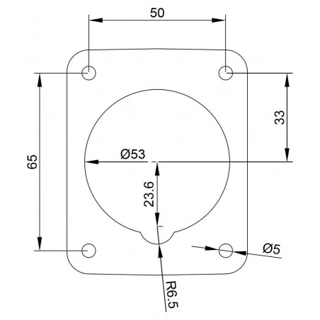Prise P17 CEE 16A 2P+T - Encastrable sur coffret - Étanche IP44 - IDE