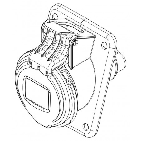 Prise P17 CEE 16A 2P+T - Encastrable sur coffret - Étanche IP44 - IDE