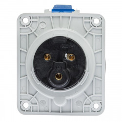 Prise P17 CEE 32A 2P+T - Encastrable sur coffret - Étanche IP44 - IDE