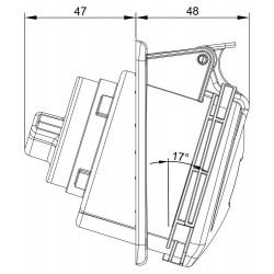Prise P17 CEE 32A 2P+T - Encastrable sur coffret - Étanche IP44 - IDE