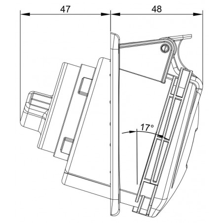 Prise P17 CEE 32A 2P+T - Encastrable sur coffret - Étanche IP44 - IDE