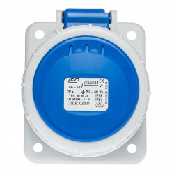 Prise monophasé 16A 2P+T - Encastrable sur coffret - Étanche IP67 - IDE