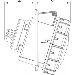 Prise monophasé 32A 2P+T - Encastrable sur coffret - Étanche IP67 - IDE
