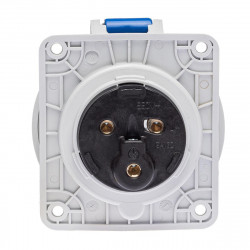 Prise monophasé 32A 2P+T - Encastrable sur coffret - Étanche IP67 - IDE