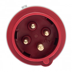 Prise triphasé 16A 3P+T 380V - 4 broches - Étanche IP44 - IDE