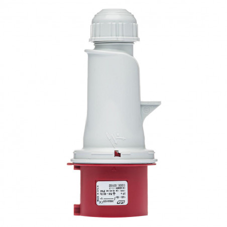 Prise triphasé 16A 3P+T 380V - 4 broches - Étanche IP44 - IDE