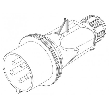 Prise tétrapolaire 16A 3P+N+T 380V - 5 broches - Étanche IP44 - IDE
