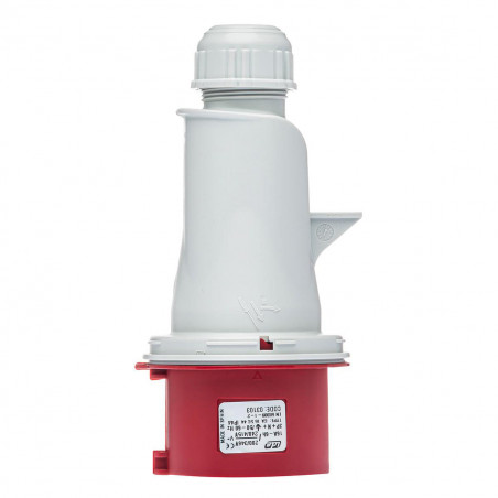 Prise tétrapolaire 16A 3P+N+T 380V - 5 broches - Étanche IP44 - IDE