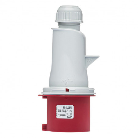 Prise triphasé 32A 3P+T 380V - 4 broches - Étanche IP44 - IDE