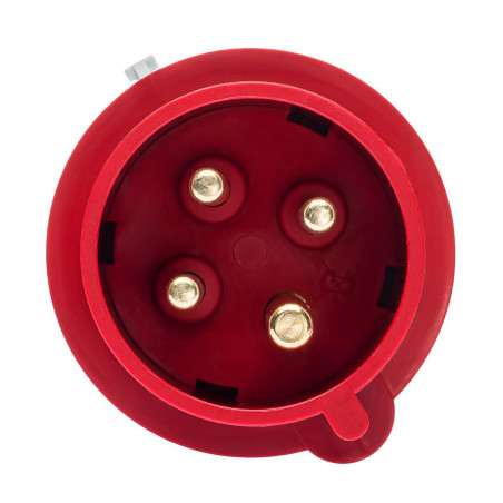 Prise triphasé 32A 3P+T 380V - 4 broches - Étanche IP44 - IDE