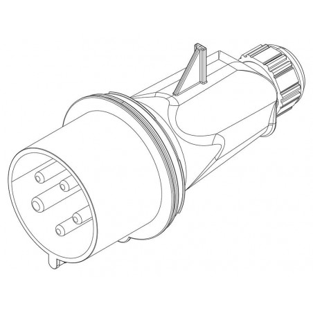 Prise tétrapolaire 32A 3P+N+T 380V - 5 broches - Étanche IP44 - IDE