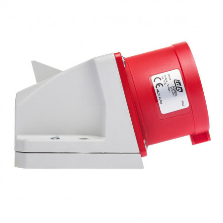 Socle male tétrapolaire 32A 3P+N+T 380V - 5 broches - Étanche IP44 - IDE