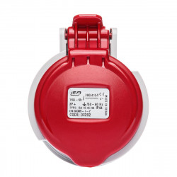 Fiche femelle triphasé 16A 3P+T 380V - 4 broches - Étanche IP44 - IDE