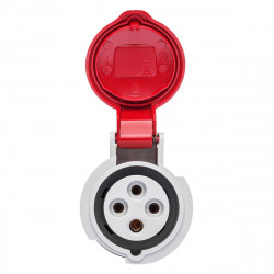 Fiche femelle triphasé 16A 3P+T 380V - 4 broches - Étanche IP44 - IDE