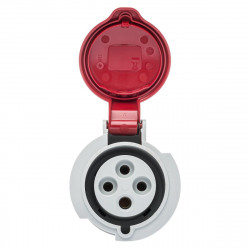 Fiche femelle triphasé 32A 3P+T 380V - 4 broches - Étanche IP44 - IDE