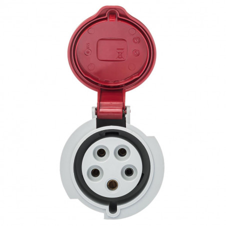 Fiche femelle tétrapolaire 32A 3P+N+T 380V - 5 broches - Étanche IP44 - IDE