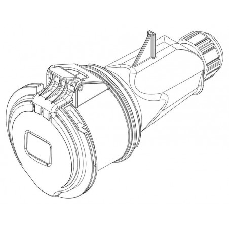 Fiche femelle tétrapolaire 32A 3P+N+T 380V - 5 broches - Étanche IP44 - IDE
